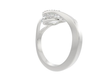 Nişan yüzüğü beyaz arka plan üzerinde izole