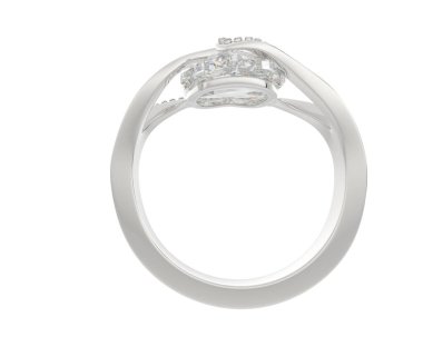 Nişan yüzüğü beyaz arka plan üzerinde izole