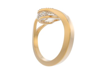 Nişan yüzüğü beyaz arka plan üzerinde izole