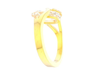 Nişan yüzüğü beyaz arka plan üzerinde izole