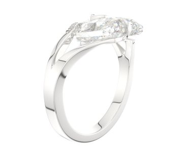 Nişan yüzüğü beyaz arka plan üzerinde izole