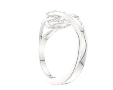 Nişan yüzüğü beyaz arka plan üzerinde izole