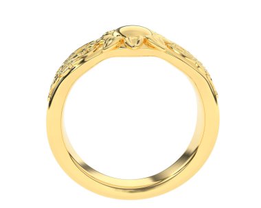 Nişan yüzüğü beyaz arka plan üzerinde izole