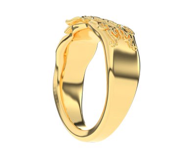 Nişan yüzüğü beyaz arka plan üzerinde izole