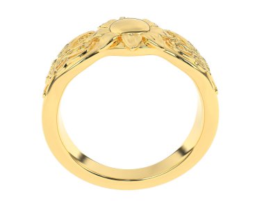 Nişan yüzüğü beyaz arka plan üzerinde izole