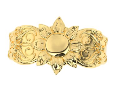 Nişan yüzüğü beyaz arka plan üzerinde izole