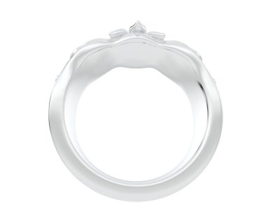 Nişan yüzüğü beyaz arka plan üzerinde izole