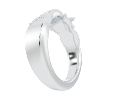 Nişan yüzüğü beyaz arka plan üzerinde izole