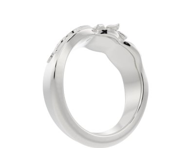 Nişan yüzüğü beyaz arka plan üzerinde izole