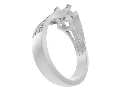 Nişan yüzüğü beyaz arka plan üzerinde izole