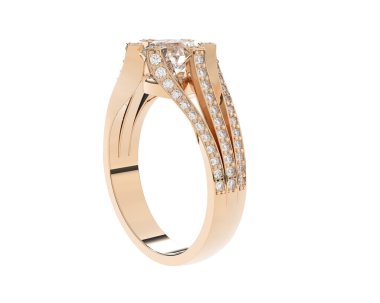 Nişan yüzüğü beyaz arka plan üzerinde izole