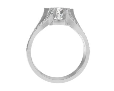 Nişan yüzüğü beyaz arka plan üzerinde izole