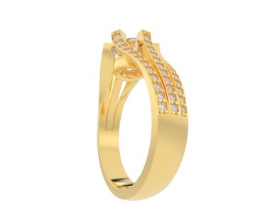 Nişan yüzüğü beyaz arka plan üzerinde izole