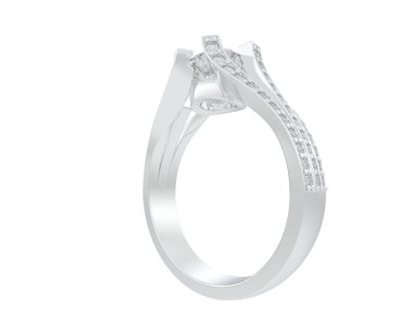 Nişan yüzüğü beyaz arka plan üzerinde izole