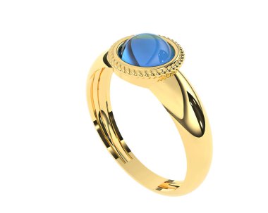  Beyaz bir arka planda halka. 3d oluşturma