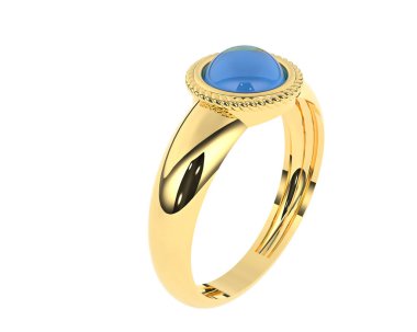  Beyaz bir arka planda halka. 3d oluşturma