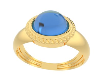  Beyaz bir arka planda halka. 3d oluşturma