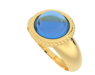  Beyaz bir arka planda halka. 3d oluşturma