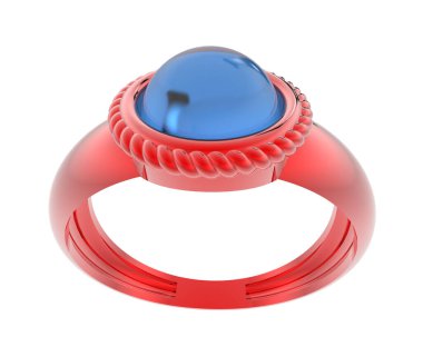 Nişan yüzüğü beyaz arka plan üzerinde izole