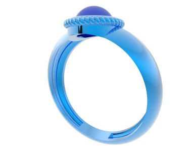 Nişan yüzüğü beyaz arka plan üzerinde izole