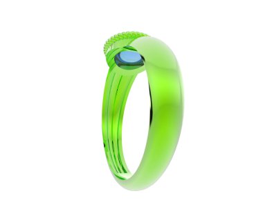 Nişan yüzüğü beyaz arka plan üzerinde izole