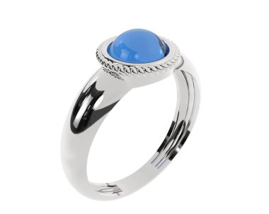 Nişan yüzüğü beyaz arka plan üzerinde izole