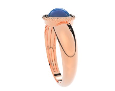  Beyaz bir arka planda halka. 3d oluşturma