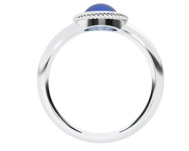 Nişan yüzüğü beyaz arka plan üzerinde izole