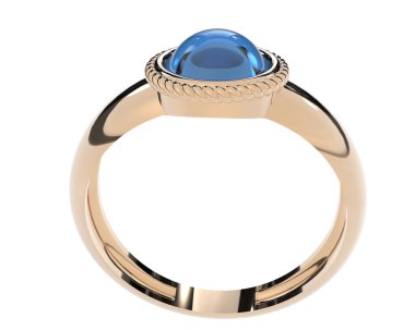  Beyaz bir arka planda halka. 3d oluşturma