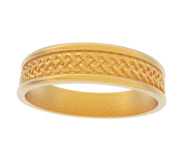 Nişan yüzüğü beyaz arka planda izole edilmiş. 3d görüntüleme - illüstrasyon