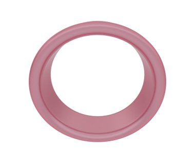 Nişan yüzüğü beyaz arka planda izole edilmiş. 3d görüntüleme - illüstrasyon