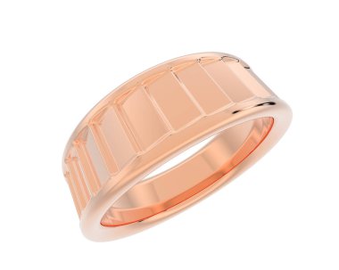 Nişan yüzüğü beyaz arka planda izole edilmiş. 3d görüntüleme - illüstrasyon