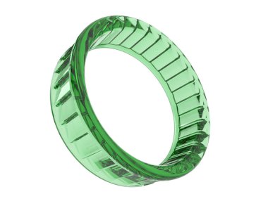 Nişan yüzüğü beyaz arka planda izole edilmiş. 3d görüntüleme - illüstrasyon