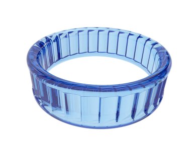 Nişan yüzüğü beyaz arka planda izole edilmiş. 3d görüntüleme - illüstrasyon