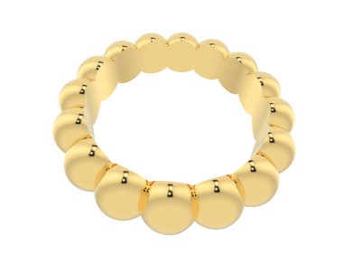 Lüks kadın yüzüğü beyaz arka planda izole edilmiş, 3D görüntüleme - illüstrasyon