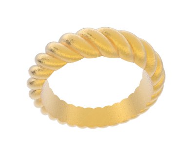 Lüks kadın yüzüğü beyaz arka planda izole edilmiş, 3D görüntüleme - illüstrasyon