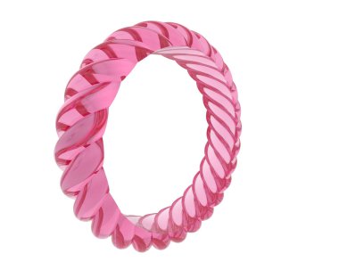 Lüks kadın yüzüğü beyaz arka planda izole edilmiş, 3D görüntüleme - illüstrasyon