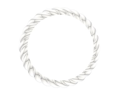 Lüks kadın yüzüğü beyaz arka planda izole edilmiş, 3D görüntüleme - illüstrasyon