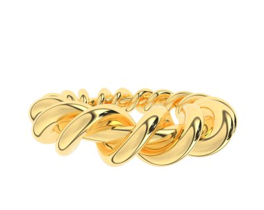 Lüks kadın yüzüğü beyaz arka planda izole edilmiş, 3D görüntüleme - illüstrasyon