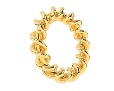 Lüks kadın yüzüğü beyaz arka planda izole edilmiş, 3D görüntüleme - illüstrasyon