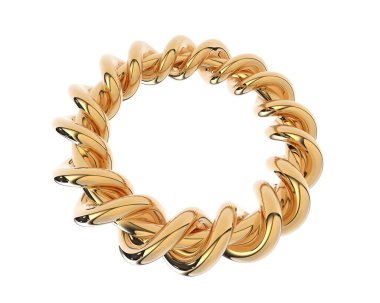 Lüks kadın yüzüğü beyaz arka planda izole edilmiş, 3D görüntüleme - illüstrasyon