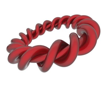 Lüks kadın yüzüğü beyaz arka planda izole edilmiş, 3D görüntüleme - illüstrasyon