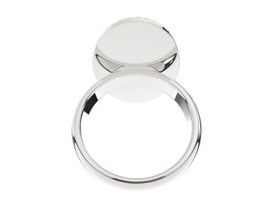 Lüks kadın yüzüğü beyaz arka planda izole edilmiş, 3D görüntüleme - illüstrasyon