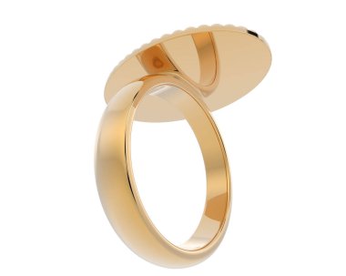 Lüks kadın yüzüğü beyaz arka planda izole edilmiş, 3D görüntüleme - illüstrasyon