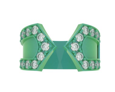 Nişan yüzüğü beyaz arkaplanda izole edildi