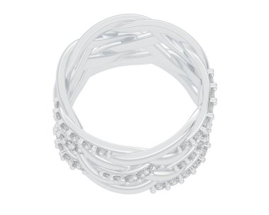 Nişan yüzüğü beyaz arkaplanda izole edildi