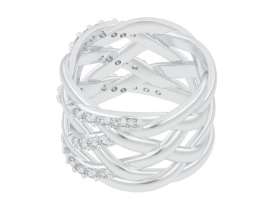 Nişan yüzüğü beyaz arkaplanda izole edildi