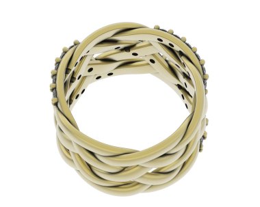 Nişan yüzüğü beyaz arkaplanda izole edildi