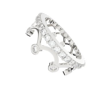 Nişan yüzüğü beyaz arkaplanda izole edildi