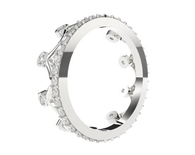 Nişan yüzüğü beyaz arkaplanda izole edildi